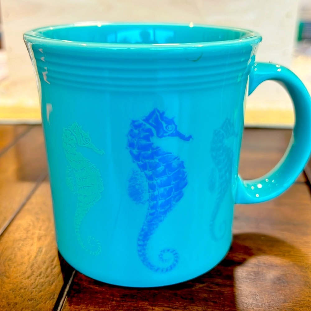 Fiesta Ware Java Mug Bealls Exclusive Seahorse TrioTurquoise